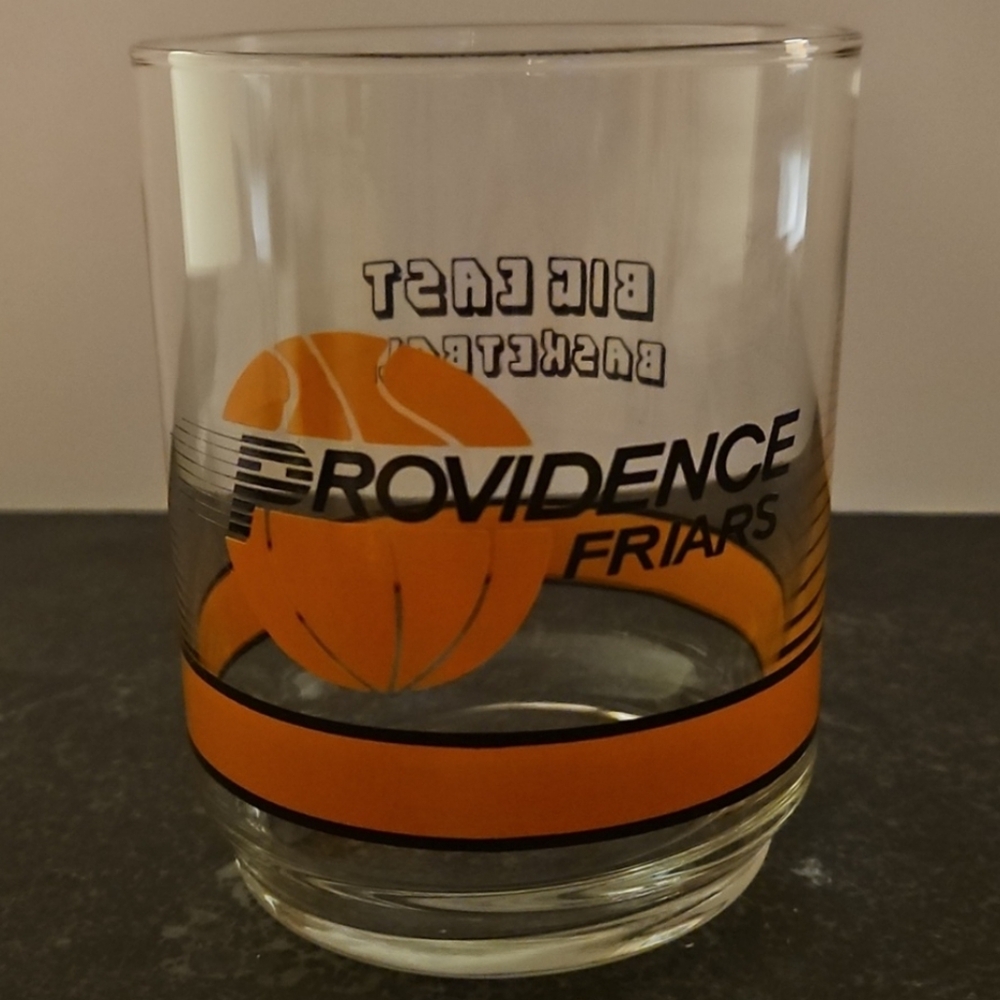 Providence Friars Vintage 80s Big East Basketball Glass Tumbler